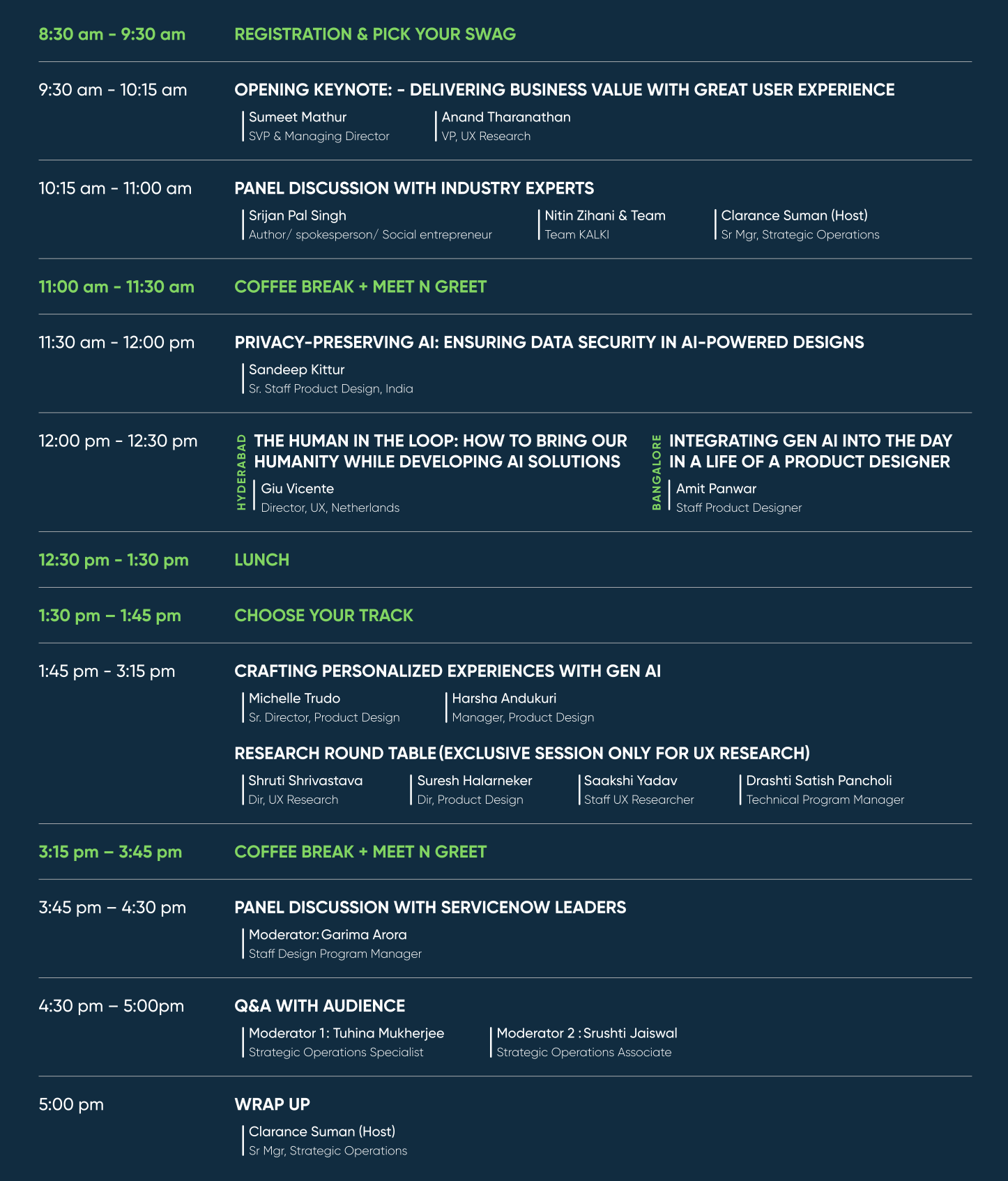 Event Agenda